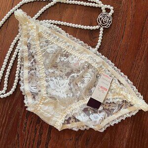 NWT Vintage 80's All Lace Lady Marlene Panty Brief In Size Large  Rare find!